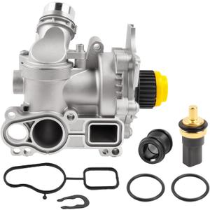 Aluminum Water Pump Compatible with A3 A4 A5 A6 Q3 Q5 TT Passat Jetta Golf GTI Eos Beetle CC 2.0T TSI Replace 06H121026AF 1312460