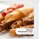Dehydrator Fruit Roll Trays, [4 Pack] 14x 14inch Fruit Leather Sheet Square Non Stick Silicone Mats with Edge for Dried Liquid/Egg/Herbs/Meat