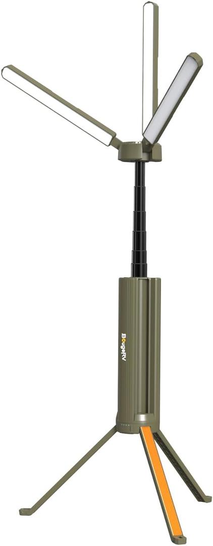 BougeRV Upgraded Telescopic Camping Light, 15600mAh Rotatable Electric Lantern, Collapsible Outdoor Light, Cordless Flashlight, Waterproof, Tent Lamp for Camping, Emergency, Hiking, Outdoor