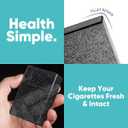 7 x Transparent Cigarette Case for King Size 85mm, Holds 20 Cigarettes,Stylish with Gold Powder Design (Black)