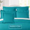 Nestl Soft Pillow Shams Set of 2 - Double Brushed Microfiber Pillow Covers - Hotel Style Premium Bed Pillow Cases, with 1.5 Decorative Flange, Euro 26"x26" - Teal