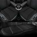 kingphenix 3-Piece Car Seat Cushion Set, 1.2inch Memory Foam Comfort, 2 Front Automotive Seat Cushions + Rear Bench Cushion, Non-Slip Bottom, Fits Sedan SUV Truck Van, Car & Office Chair, Black