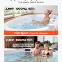 VEVOR SPA Pump 3HP Hot Tub Pump 2 Speed 48 Frame with 1.5" & 2" Port, 230V, 190 GPM High Speed & 90 GPM Low Speed, 90° Rotational Interface, SPA Bath Water Circulation, Compatible with OEM Models