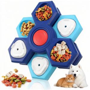 Dog Slow Feeder - Interactive Dog Food Puzzle Toy, Treat Maze Game for Dogs & Cats, Mental Stimulation & Boredom Relief, Adjustable Difficulty Pet Enrichment Toy (Three Layers)