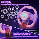 PANACARE Steering Wheel Bubble Machine, Automatic Bubble Blowing Machine Toy Children 10000+ Bubbles/Min with Bubble Solution for Wedding/Birthday/Party/Easter, Outdoor Gift for Boys and Girls