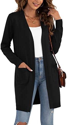 VIISHOW Women's Classic Cardigans Long Sleeve Open Front Casual Knit Cardigan Sweaters Coat Soft Outwear S