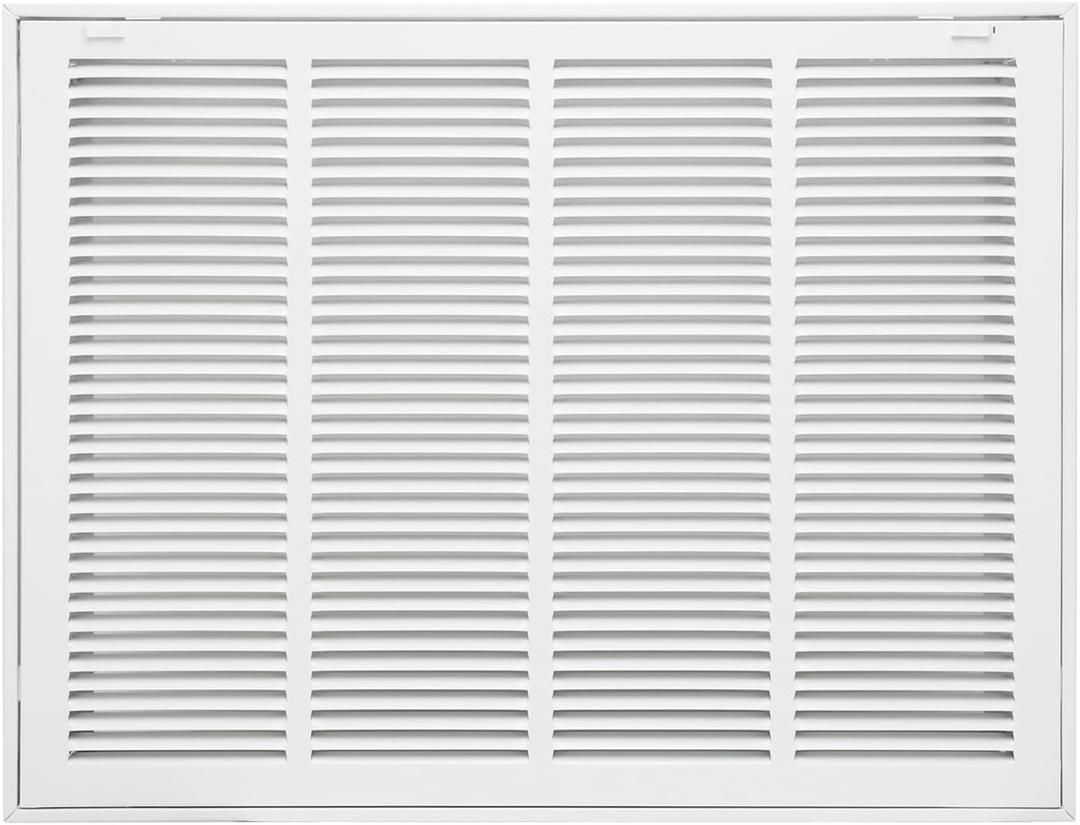 24"W x 18"H [Duct Opening Size] Steel Return Air Filter Grille - Removable Face/Door for 1 inch Filters -HVAC Vent Cover Grill - White [Outer Dimensions: 26 5/8"W X 20 5/8"H]