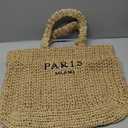 Large Straw Tote Bag Summer Straw Purse for Women Vacation Raffia Woven Beach Bags Handbag