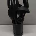 Silicone Cooking Utensils Set - 446F Heat Resistant Kitchen Utensils,Turner Tongs,Spatula,Spoon,Brush,Whisk,Kitchen Utensil Gadgets Tools Set for Nonstick Cookware,Dishwasher Safe (BPA Free) (Black)