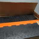 Checkers 1 Channel Low Profile Drive Over Cable Protector with Built in ADA Compliant Ramp, Heavy Duty Loads up to 46,000 Pounds, Polyurethane Construction, Orange/Black, GD1X75-O/B