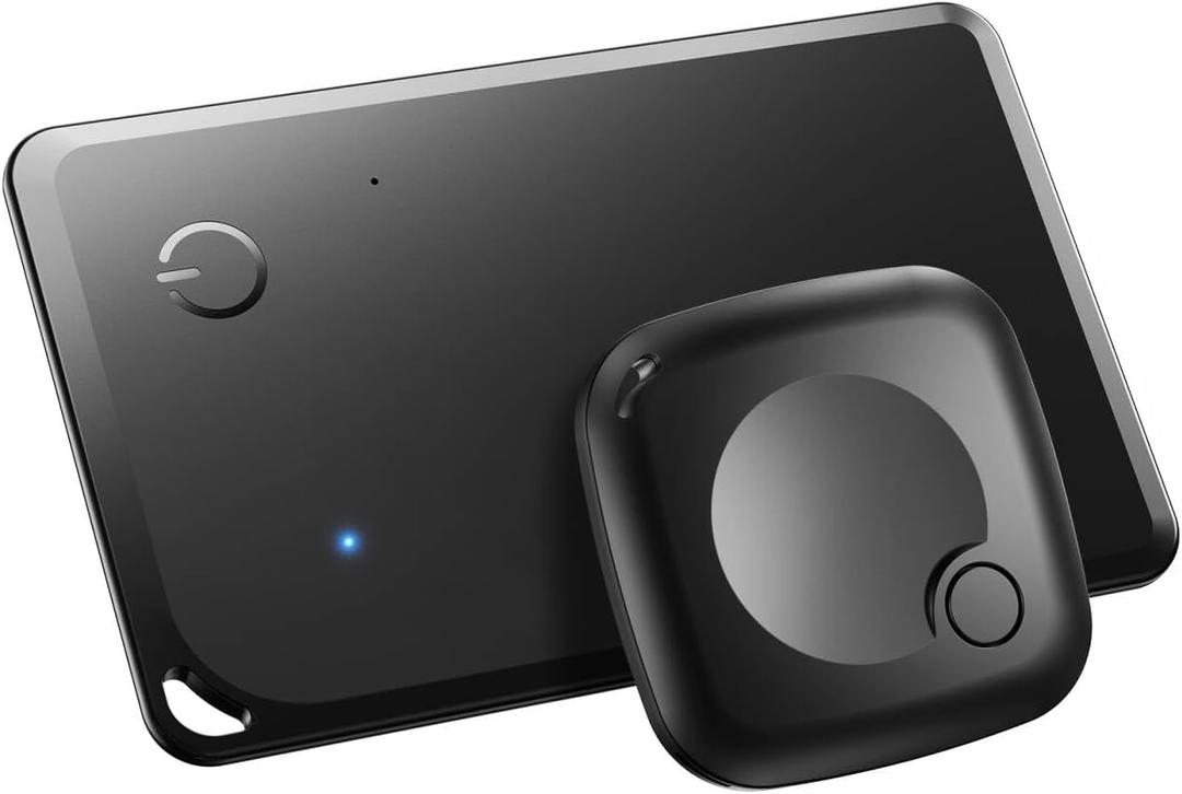 2 Pack Smart Tag Wallet Tracker Card [Apple MFi Certified] Work with Find My (IOS Only)Wireless Charging Worldwide Ultra Slim Air Tracking Card Bluetooth Key Finder for Kid Pet Bag Luggage Waterproof