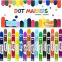 Bingo Markers 16 Color Bingo Daubers Washable Bingo Markers Drawing Coloring Arts and Crafts Supplies Dot Paint Marker Set