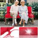 Porch Swing Cushions 3 Seater Replacement Thicken 5" Waterproof & Fade Resistant Swing Cushions for Outdoor Furniture Bench Patio Swing Cushion with Backrest & Ties(Rose Red 60x40x5inch)