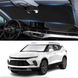 for Chevy Blazer Sunshade Windshield Sun Shade for 2019-2022 2023 2024 2025 2026 Chevrolet Chevy Blazer Accessories Foldable Front Window Shade Sun Visor Cover Blocks UV Rays Keep Your Car Cooler