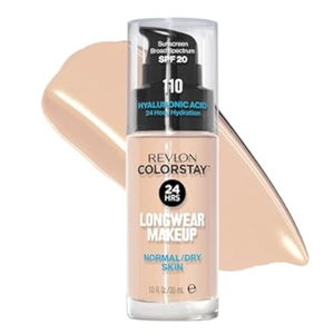 Revlon Liquid Foundation, ColorStay Face Makeup for Normal & Dry Skin, SPF 20, Longwear MediumFull Coverage with Natural Finish, 240 Medium Beige, 1 Fl Oz