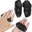 Anti-Slip Workout Grips, Ergonomics Rubber Gym Grips, Weight Lifting Grips for Hand Protection, Workout Gym Gloves for Men and Women Deadlift, Fitness Training, Weightlifting and Exercise (1 Pair, Black)