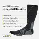 COZIA Merino Wool Socks for Men & Women Casual Warm Winter Cozy Thermal Socks (Black)