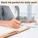 Gel Pens, 5 Pcs 0.5mm Retractable Quick Dry Black Ink Fine Point Rolling Ball Gel Pen, Smooth Writing No Bleed for Journaling Note Taking, Home School Office Supplies