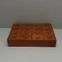 QWORK Desk Drawer Organizer, Wooden Vintage Apothecary Cabinet with 16 Drawers, Home Office & Tea & Dresser Bedroom Organization and Storage, Traditional Apothecary Cabinet, Brown