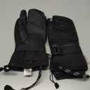 MCTi Snowboard Gloves with Wrist Guard 3-Finger Waterproof Mittens for Winter Snow Skiing (X-Large, Black)