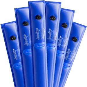 Pool Cover Water Bags, 6 Pack 10FT Water Tube for Swimming Pool, Blue Pool Water Tubes with Handle, Water Weights for Pool Cover, 0.42mm(28 Gauge)