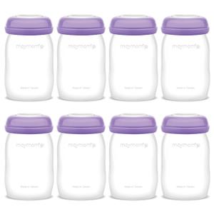 Maymom Storage Bottles Compatible with Lansinoh Pumps, Widemouth Version; Replace or Compatible with Laninoh Momma Bottles; 8 ct, 5oz