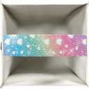 Colored Heart Pattern Tissue Box Cover Happy Mother's Day PU Square Tissue Box Magic Sticker Tissue Holder for Home Coffee Table Decor Room Office Decor 5.1 x 5.1 X 5.5 Inch