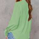 Fallorchid Women's Lace Long Sleeve Tops Button Down Shirts Dressy Casual Blouses Fall Fashion Clothes (L)