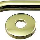 Westbrass 1/2" IPS x 10" Shower Arm with Sure Grip Flange, Polished Brass, D302-1-01