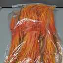 2 x Artificial Fake Plants Flowers for Outdoors Fall Decor, 12 Bundles Fall Leaves Faux Lavender Flowers for Autumn Decoration, Fake Shrubs UV Resistant Planter No Fade for Garden Porch Balcony(Orange)