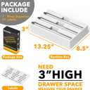 SpaceAid WrapNeat 3 in 1 Wrap Organizer with Cutter and Labels, Plastic Wrap, Aluminum Foil and Wax Bamboo Dispenser for Kitchen Storage Organization Holder for 12" Roll (White)