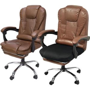 NeColorLife Large Office Desk Chair Cover Stretchable Chair Seat Cover Thick Dining Chair Covers Removable Washable Computer Chair Seat Covers Protectors (1PC Seat Cover for The Bottom,Black)