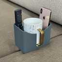 Couch Anti-Spill Drink Holder Tray, Couch Seat Cushion Cup Beverage Holder for Cups, Mugs, Bottles, Cans (Gray)