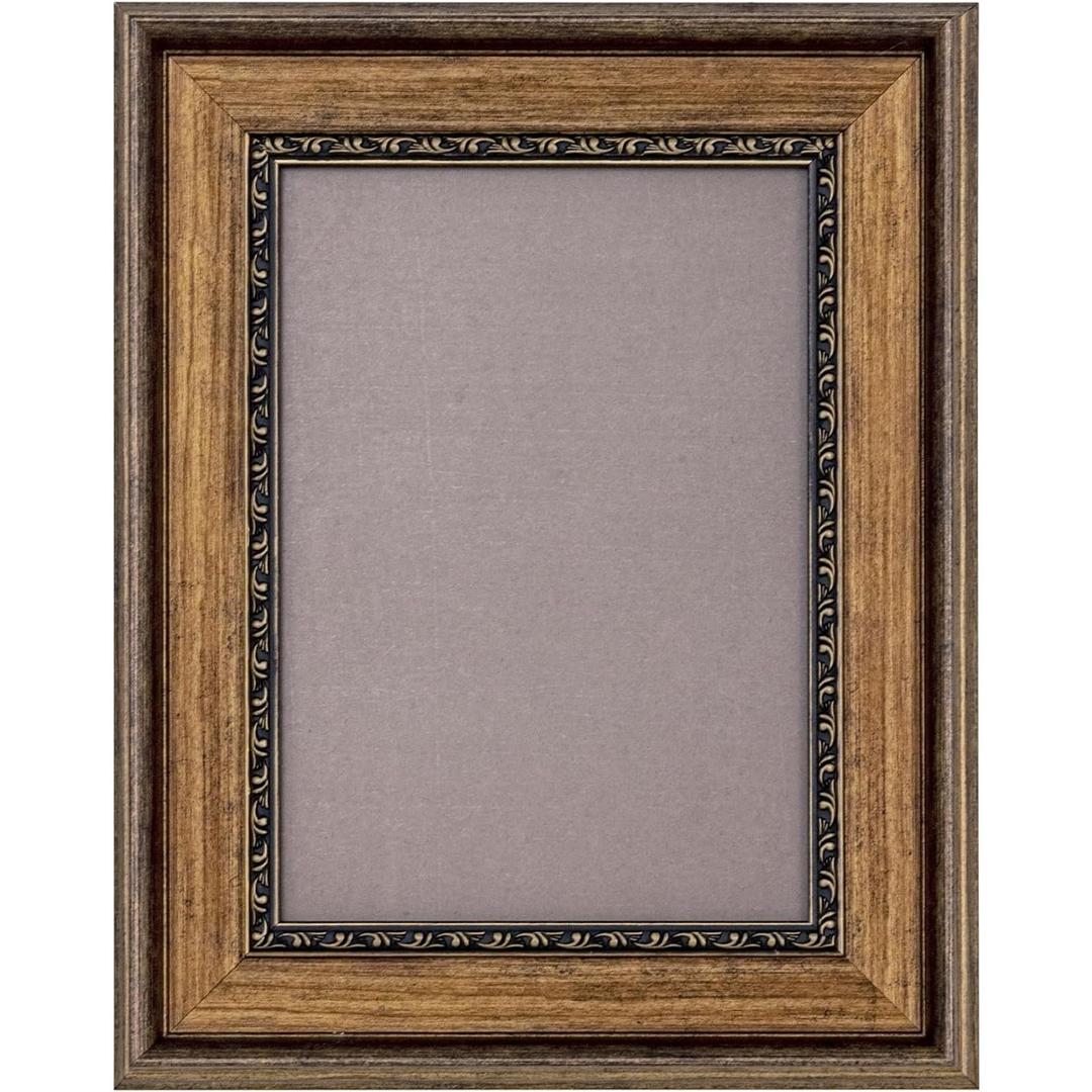 Brown Antique A4 Picture Frames for Home Wall Decor: Rustic Framed for 8.25x11.65inch Canvas Painting, Artwork, Vintage Gallery Wall Frames (Bronze01)