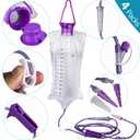 VWJ 3 Packs E-nteral Delivery Gravity Bag, 1200ML Gravity Feeding Bag, Disposable E-nteral N-utrition Bag, Large Bore