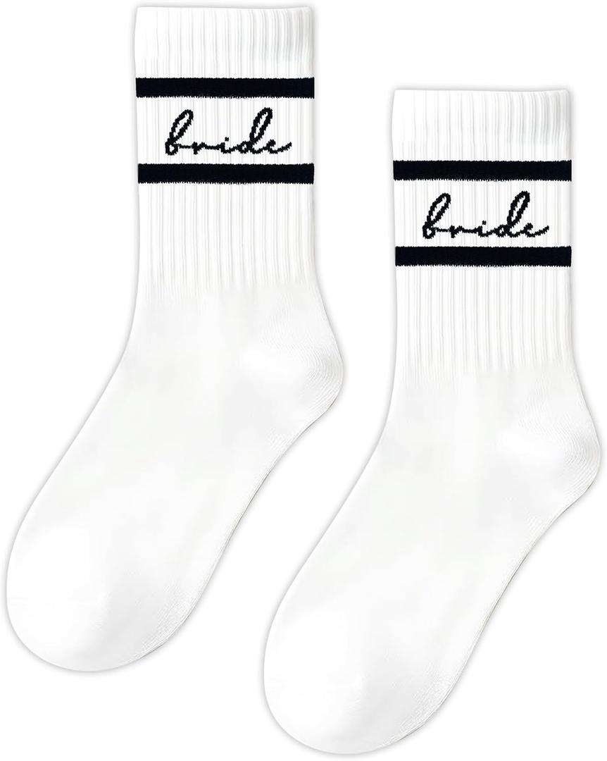 Wedding Socks for Bride, Bride To Be Something Blue Gift, Bridal Shower Gifts Bachelorette Decorations