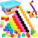300 Pcs Linking Cubes for Kids - Counting Blocks with Storage Boxes, Connecting Cubes Math Manipulatives for Preschool & Elementary Aged Kids