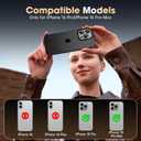 Xfilm for iPhone 16 Pro/16 Pro Max Camera Lens Protector Bling Individual Gear Design Diamond Ring 9H Hardness Scratchproof Protector, Stylish Phone Accessories, Case Friendly (Black)