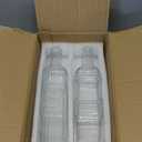 Ruiao 2 Pcs Olive Oil Dispenser Bottle for Kitchen,17oz Clear Glass Cooking Oil and Vinegar Dispenser Set, Coffee Syrup Dispenser with 2 Pourers and 1 Funnel (Two squares)