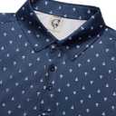 Hardaddy Mens Golf Polo Shirts Dry Fit Short Sleeve Print Patterns Moisture Wicking Collared Funny Golf Shirts for Men Dark Blue XXL (Blue, XXL)