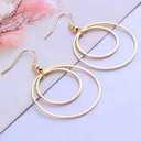 Circle Beading Earring Hoops Open Round Earring Findings Pierced Ring Ear Wire for DIY Charm Pendant Earring Jewelry Making, Golden