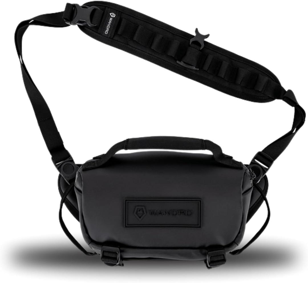 WANDRD ROGUE Sling: Compact Camera Sling and Crossbody Bag with Fast Access, 3-Way Carry Lightweight Everyday Bag Great for Travel, Photography, and Daily Use (Black) (6L)