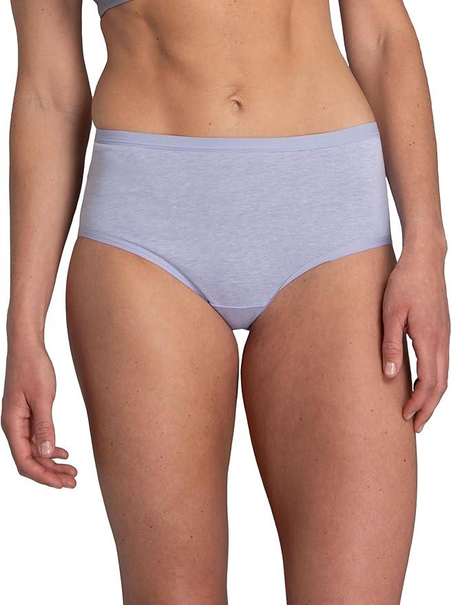 Fruit of the Loom Women's Beyondsoft Underwear, Super Soft Designed with Comfort in Mind (7, Brief - Cotton Blend - 12 Pack 