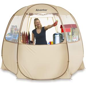 Alvantor Pop Up Canopy Tent - 10'x10' Vendor Booth Event Tent - Commercial Activity Canopy - Camping Gazebos - Beige