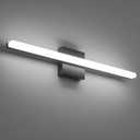 Combuh Bathroom Light Fixtures Black Vanity Lights Bar 24 Inch 14W Bathroom Lights Over Mirror ip44 Wall Sconce Cool White 6000K (24inch)