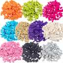 1000 Pieces Friends Pastel Building Block Bricks - 10 Colors, 9 Shapes & 54 Roof Pcs - Compatible & Tight Fit w All Major Brands - Great for Activity Tables & Creativity at Home - Kids Birthday Gift
