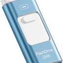 Apple MFi Certified 256GB Flash Drive for iPhone Thumb Drive Photo Stick, USB Memory Stick iPhone Flash Drive for Photos Videos, High Speed Jump Drive Compatible for iPhone/iPad/Android/PC (Blue)