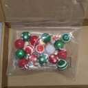 Christmas Beadable Kit Silicone Plastic Candy Beads Pen Snowmen Santa Bead for Students Kids Teacher School Making DIY(Plastic)