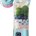 Ninja Blast Portable Blender, Cordless, 18oz. Vessel, Personal Blender For-Shakes and Smoothies, BPA Free, Leakproof-Lid and Sip Spout, USB-C Rechargeable, Dishwasher Safe Parts, Tinted Aqua, BC151AQ