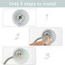 Eye-Caring Table Lamp of Simple Designs Home E26 Led Screw Basic Metal Desk Lamp with Flexible Gooseneck Hose Neck Study Lamp for Bedroom Office Living Room Convenient On/Off Switch (Pink)